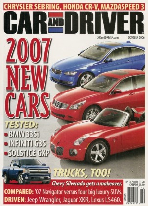 CAR & DRIVER 2006 OCT - NEW CARS TESTED, CR-V, G35